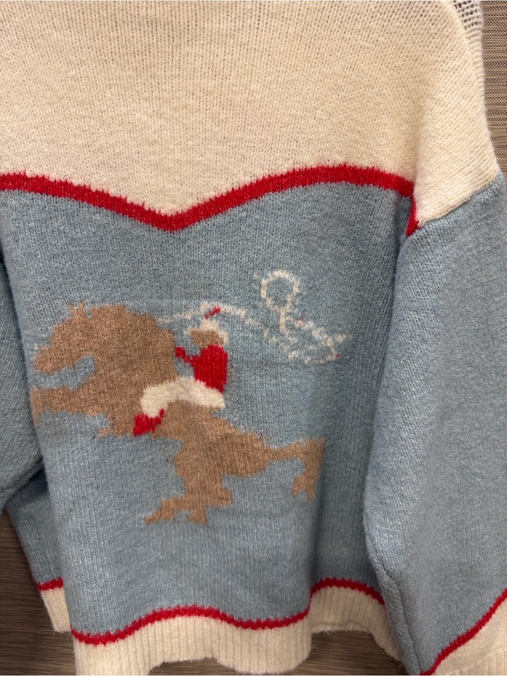 Bailey Rose Cowboy Cardigan Zip Up Western Rodeo Wool Blend Women’s S - Picture 3 of 6